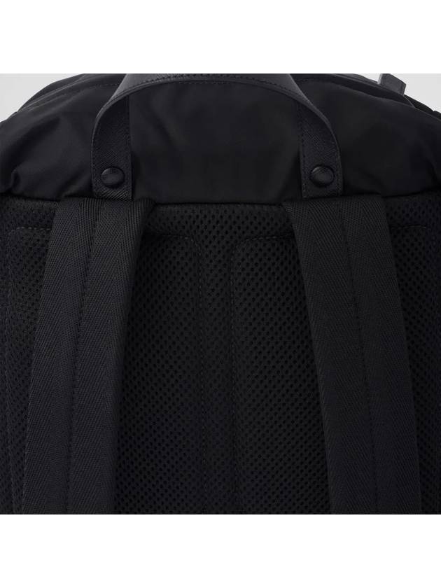 Re-Nylon Saffiano Leather Backpack Black - PRADA - BALAAN 7