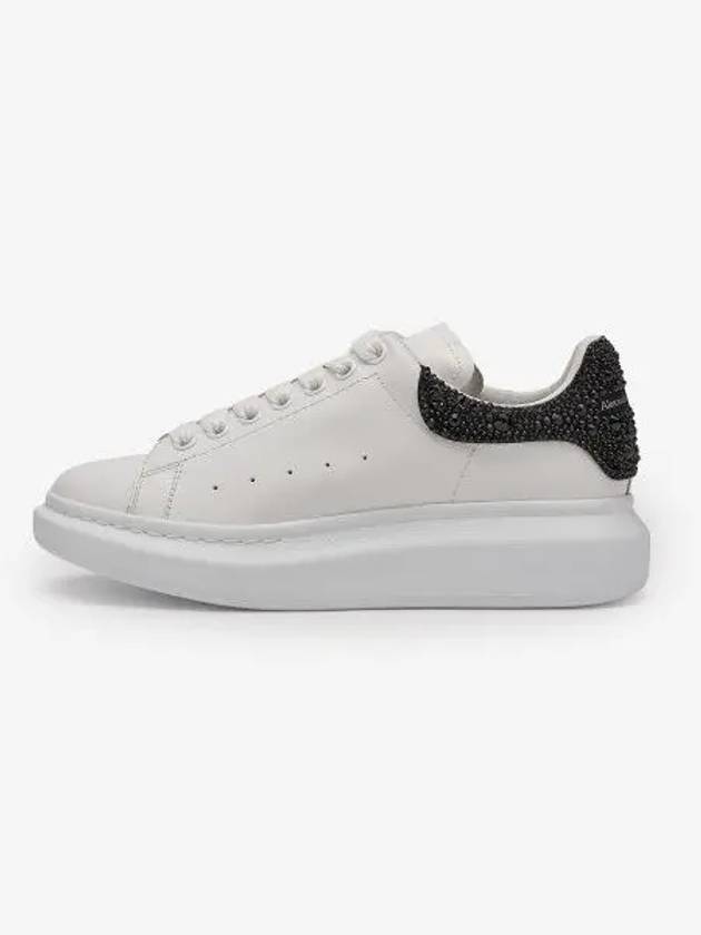 Oversole Studded Tab Leather Low Top Sneakers White - ALEXANDER MCQUEEN - BALAAN 2