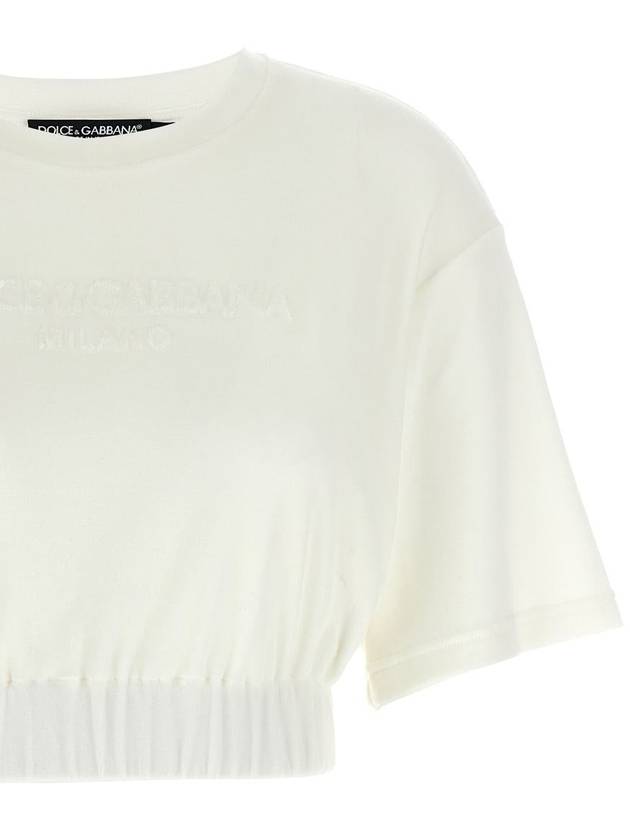 Banded Waist T-Shirt F8U45ZGDBZT - DOLCE&GABBANA - BALAAN 4