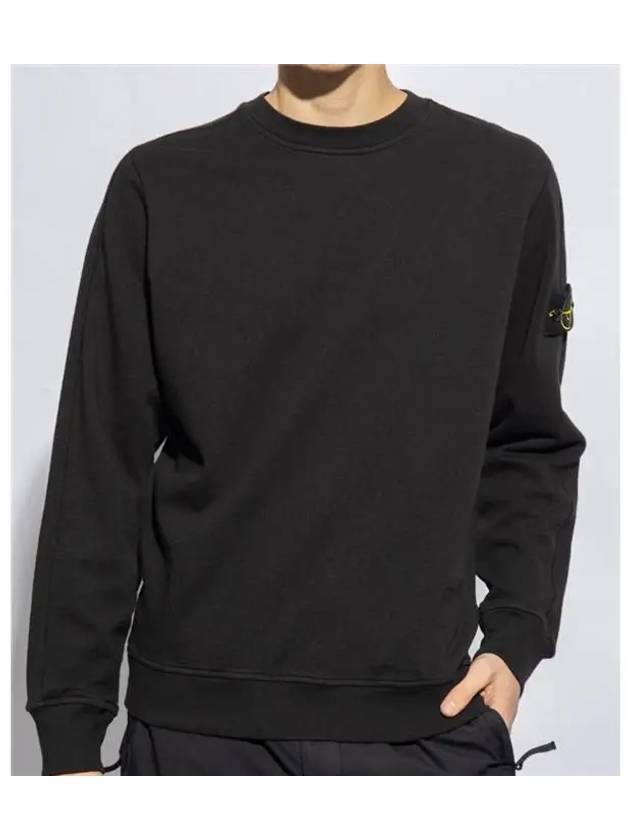 Garment Dyed Malfile Crewneck Sweatshirt Black - STONE ISLAND - BALAAN 3