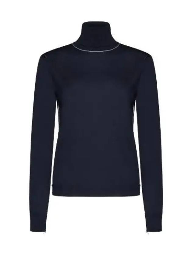 Women's Work In Progress Turtleneck Navy - MAISON MARGIELA - BALAAN 2