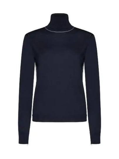 Women's Work In Progress Turtleneck Navy - MAISON MARGIELA - BALAAN 2