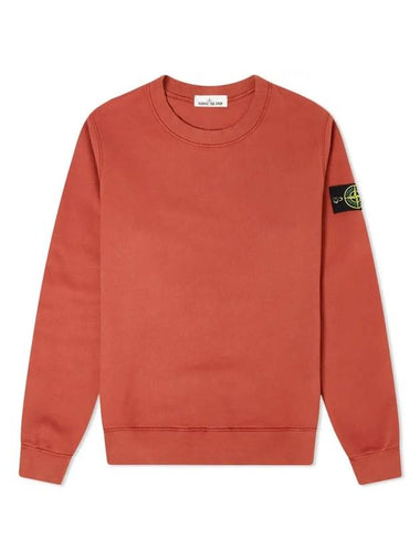 Wappen Patch Crewneck Sweatshirt Brick Red - STONE ISLAND - BALAAN 1