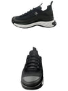 silver CC logo mixed fiber velvet low-top sneakers black - CHANEL - BALAAN 5