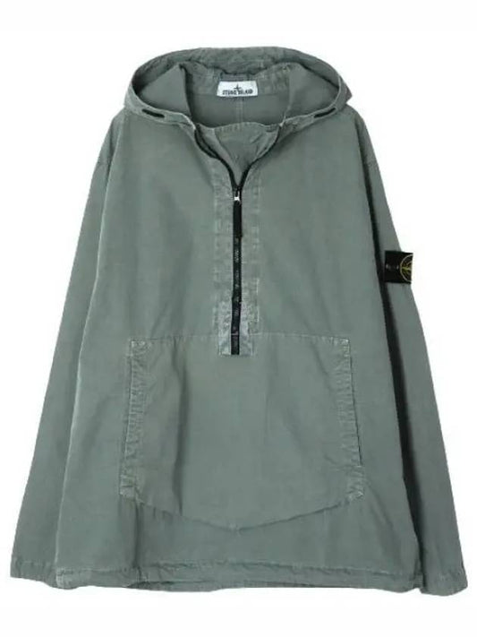 Brushed Cotton Anorak Sage Green - STONE ISLAND - BALAAN 2