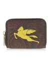 Paisley Pegasus Zip Around Half Wallet Brown - ETRO - BALAAN 2