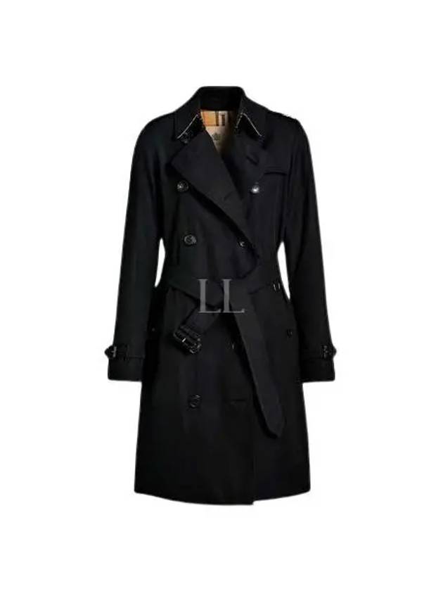 The Mid-length Kensington Heritage Trench Coat Midnight Blue - BURBERRY - BALAAN 2