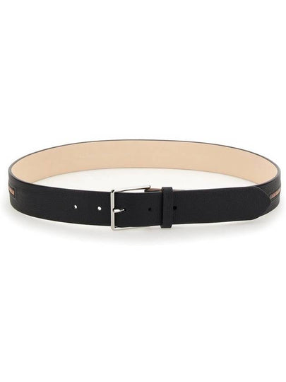 Signature Striped Leather Belt Black - PAUL SMITH - BALAAN 2