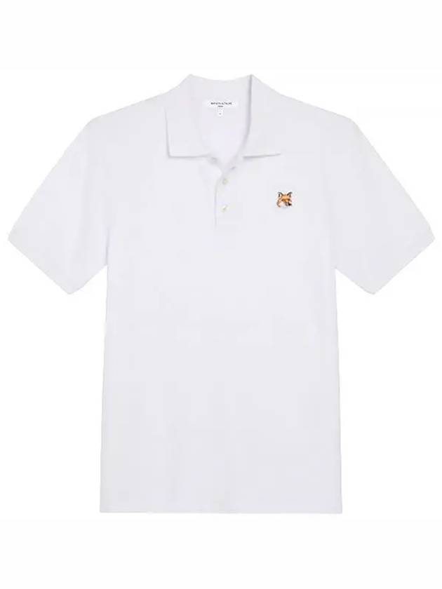 Fox Head Patch Classic Polo Shirt White - MAISON KITSUNE - BALAAN 2