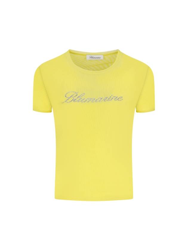 TULLE T-SHIRT WITH LOGO - BLUMARINE - BALAAN 1