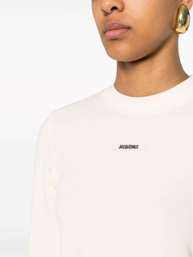 Le Gros Grain Manches Long Sleeve T-Shirt Light Beige - JACQUEMUS - BALAAN 4