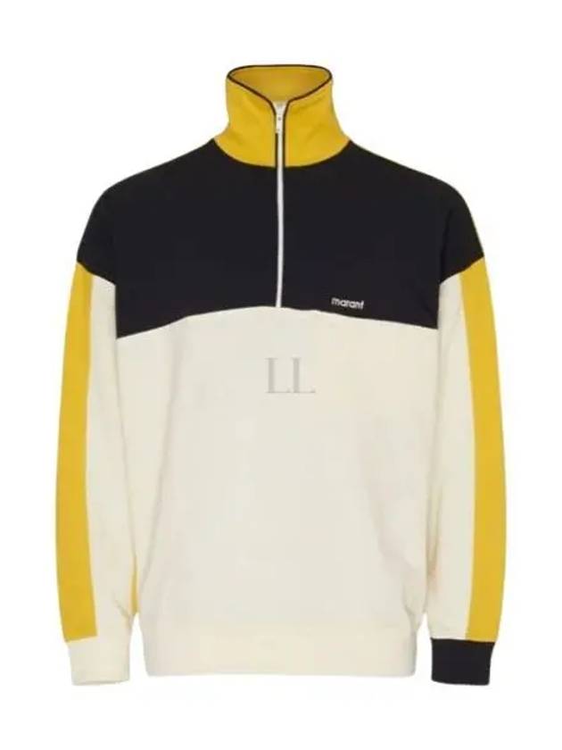 Ariann Half Zip Cotton Sweatshirt Yellow - ISABEL MARANT - BALAAN 2