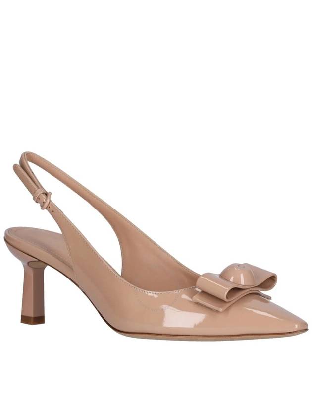 Vara Bowl Patton Leather Slingback Heels Amaretti - SALVATORE FERRAGAMO - BALAAN 4