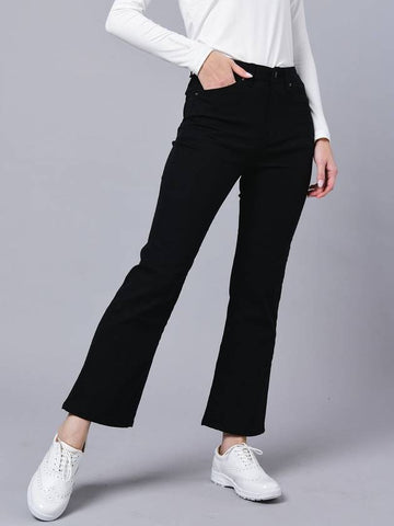 Cotton Span Waist Band 94 Semi Boot Cut Black Pants DO6222PT67 2 - DOYOUKNOWMC GOLF WEAR - BALAAN 1