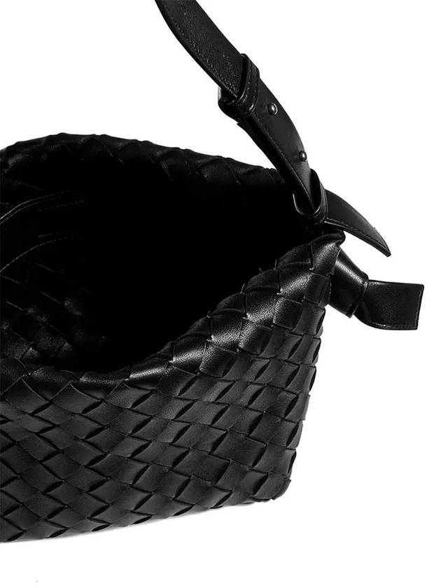 Intrecciato Tie Mini Shoulder Bag Black - BOTTEGA VENETA - BALAAN 5