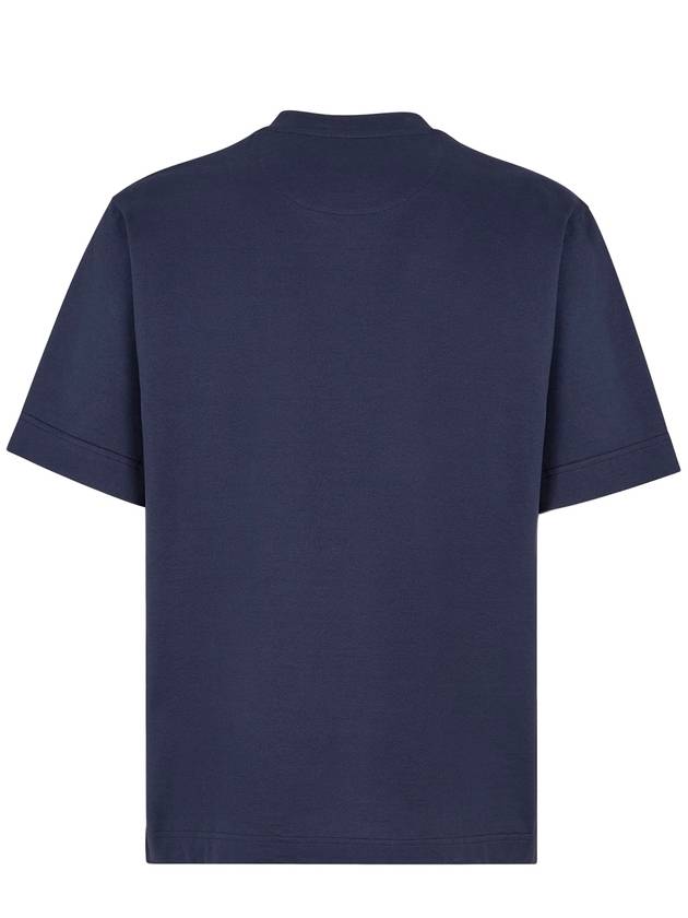 FF Labyrinth Short Sleeve T-Shirt Blue - FENDI - BALAAN 3