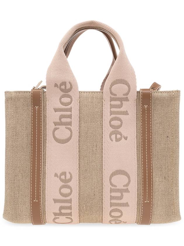 Woody Logo Small Tote Bag Blush Beige - CHLOE - BALAAN 4