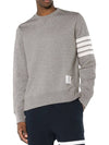 4 Bar Loopback Jersey Sweatshirt Light Grey - THOM BROWNE - BALAAN 3