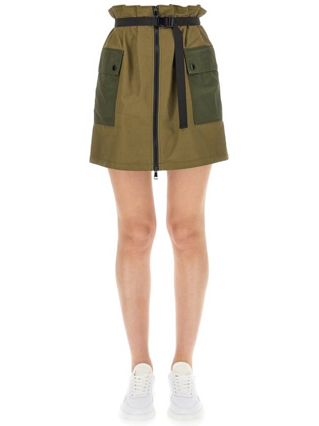 Cargo Mini A-Line Skirt Baltic - MONCLER - BALAAN 2