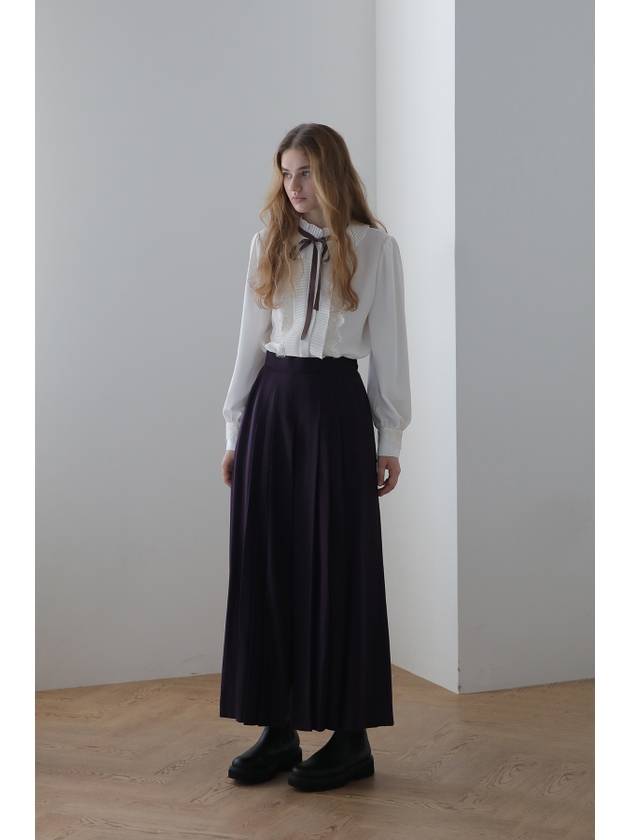 pleated detail wide pants - CAHIERS - BALAAN 1