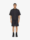 4G Logo Zipper Short Sleeve Shirt Black - GIVENCHY - BALAAN 3