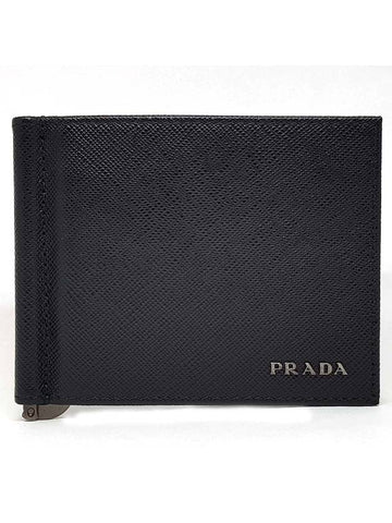 Saffiano Money Clip Card Wallet 2MN077 NERO - PRADA - BALAAN 1