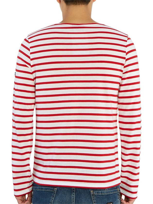 Minquiers Modern Stripe Long Sleeve T-Shirt Neige Tulipe - SAINT JAMES - BALAAN 6