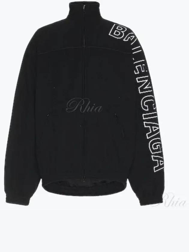 Logo Print Outline Track Jacket Black - BALENCIAGA - BALAAN 2