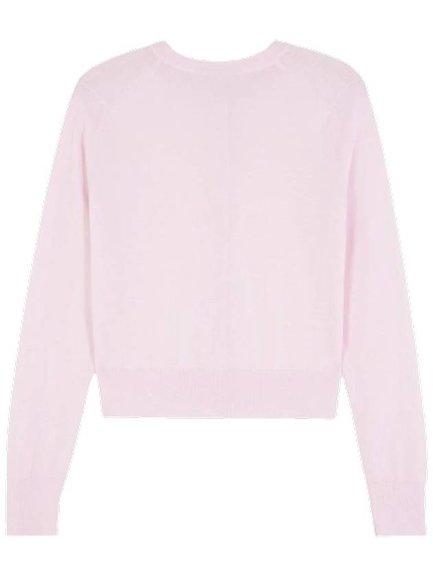 Baby Fox Patch Regular Cardigan Pale Pink - MAISON KITSUNE - BALAAN 3