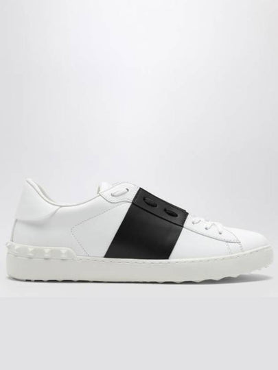 Calfskin Open Low Top Sneakers White Black - VALENTINO - BALAAN 2