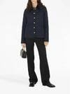 Corduroy Collar Quilted Jacket Dark Blue - BURBERRY - BALAAN 5