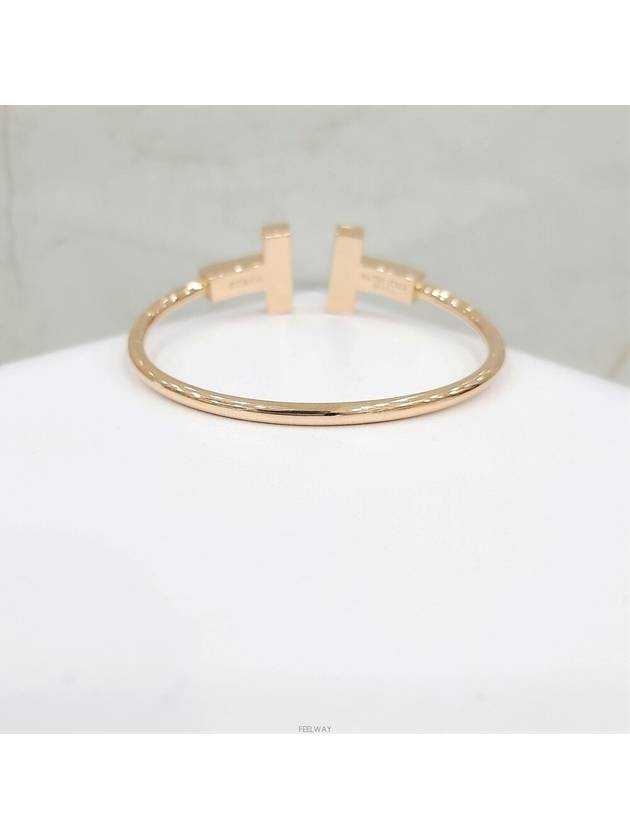 Lux You T wire bracelet 18K rose gold diamond - TIFFANY & CO. - BALAAN 3