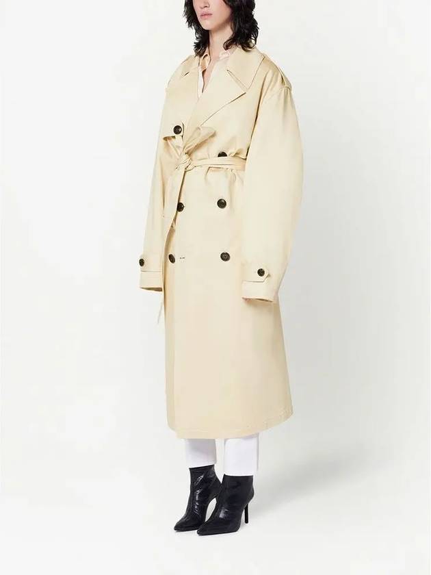 Belted Trench Coat Vanilla - AMI - BALAAN 4