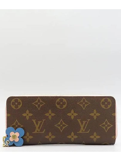 M63896 Monogram Canvas Clemence Flower Charm Zip up Long Wallet - LOUIS VUITTON - BALAAN 2