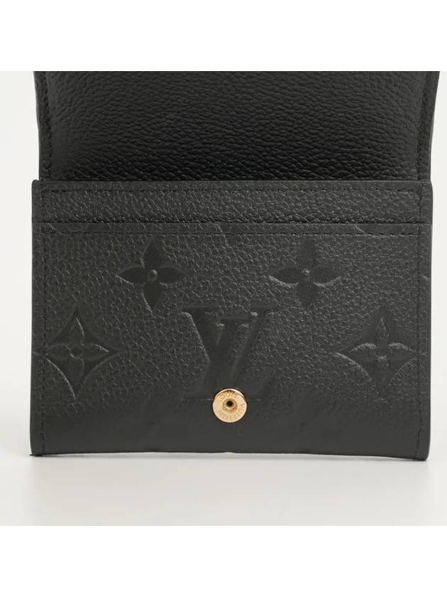 Louis Vuitton Business Card Holder Monogram Embossed Leather Black M58456 - HERMES - BALAAN 4