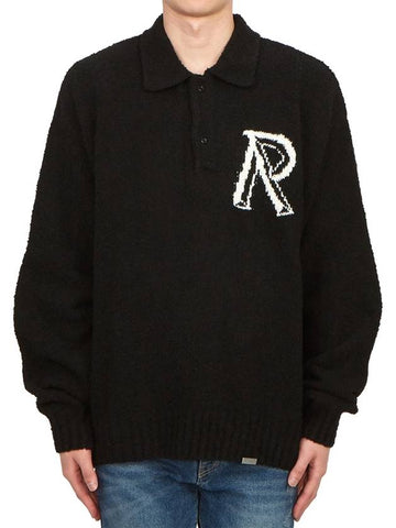 Representant Men's Collar Knit MH3014 JET BLACK - REPRESENT - BALAAN 1