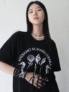 Fringe Printed Tshirt BLACK - RUBATI - BALAAN 2