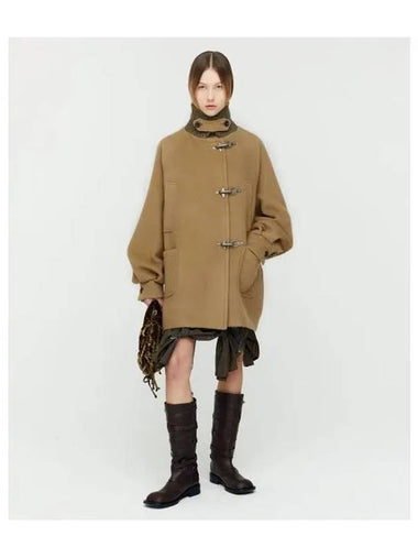 for WOMEN Oversized pea coat awa659w CAMEL - ANDERSSON BELL - BALAAN 1