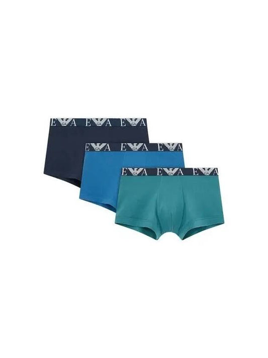 UNDERWEAR Men s Eagle Logo Band Cotton Drawn 3PACK Multi 271171 - EMPORIO ARMANI - BALAAN 1