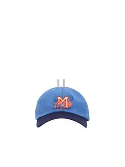 M Patch Two-Tone Cotton Ball Cap Blue - MARNI - BALAAN 2