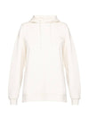 logo drawstring hooded top ivory - GANNI - BALAAN 1