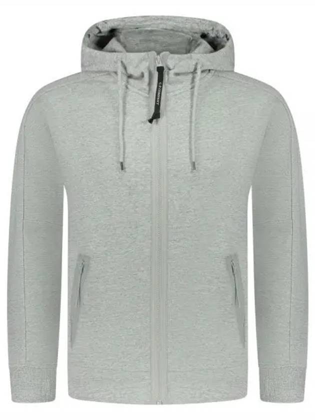 Diagonal Raised Fleece Goggle Zip-Up Hoodie Grey - CP COMPANY - BALAAN 2