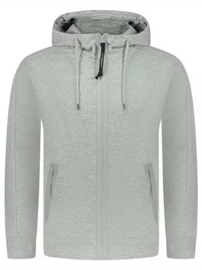 Diagonal Raised Fleece Goggle Zip-Up Hoodie Grey - CP COMPANY - BALAAN 2