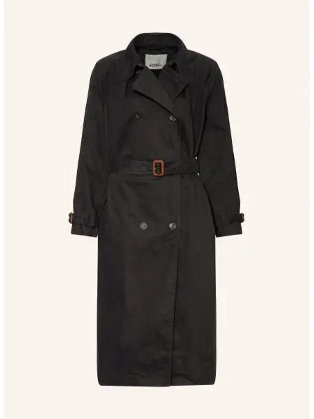 Edenna Trench Coat Black - ISABEL MARANT - BALAAN 2