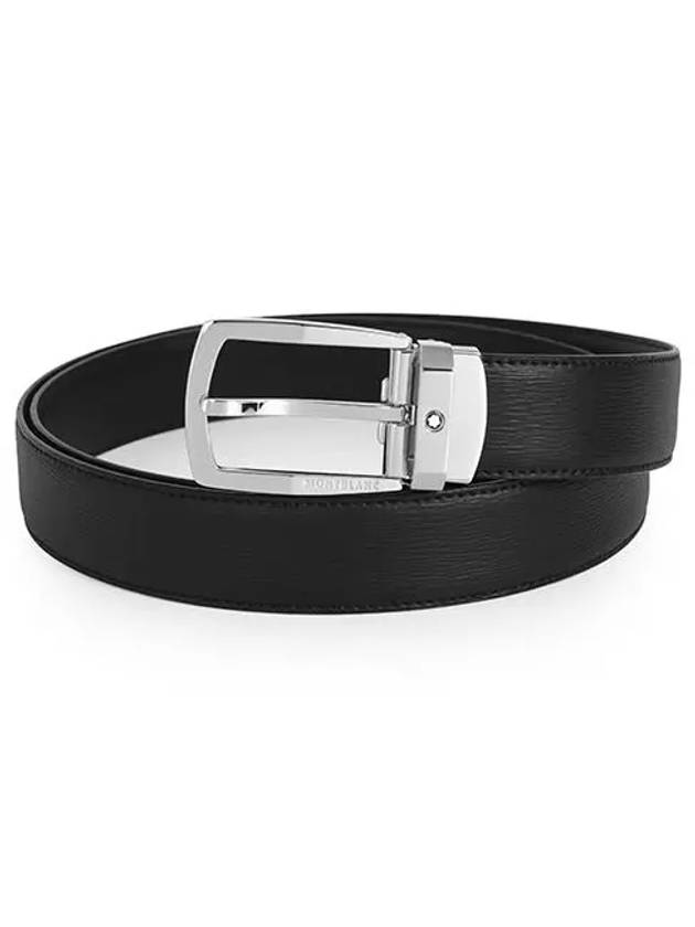 Pin Buckle 30mm Leather Belt Black - MONTBLANC - BALAAN 2