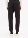 Wappen Patch Cotton Fleece Track Pants Black - STONE ISLAND - BALAAN 4