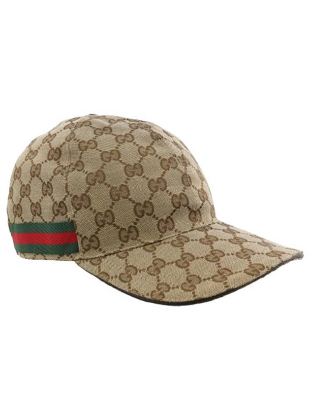 Original GG Web Supreme Canvas Baseball Ball Cap Beige Ebony - GUCCI - BALAAN 2