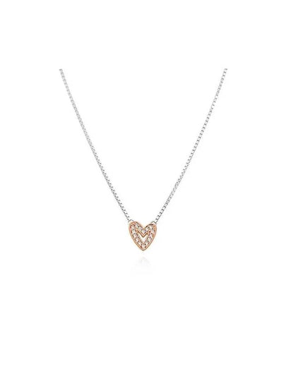 Sparkling Freehand Heart Necklace Silver Gold - PANDORA - BALAAN 2