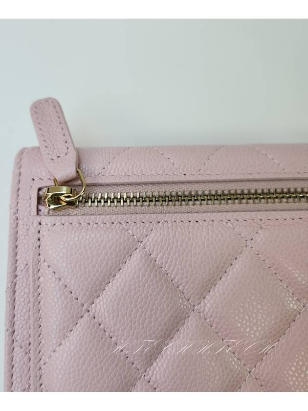 Classic Half Wallet Light Pink Snap Flap AP0231 - CHANEL - BALAAN 9