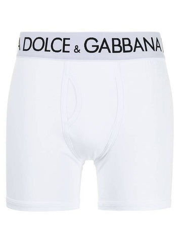 Logo Band Boxer Briefs White - DOLCE&GABBANA - BALAAN.